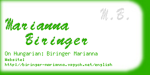 marianna biringer business card